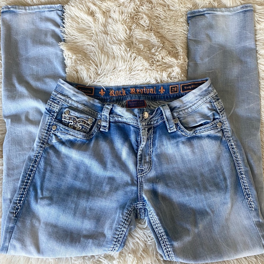 ROCK REVIVAL | Easy Straight | Size 29 | Light Wash | Brunella
